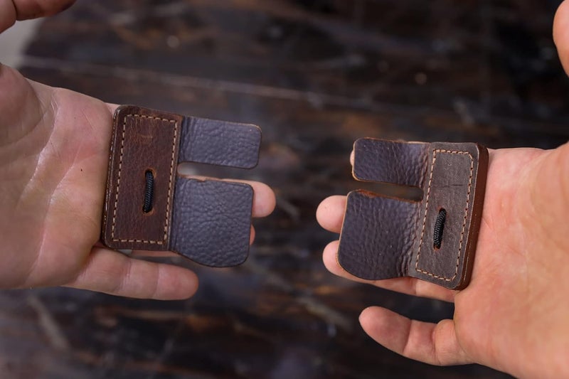Shatterproof Archery Split Finger Archery Shooting Tab | Real Leather | Made in USA - Image 2